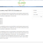 Site with a full screen background image
